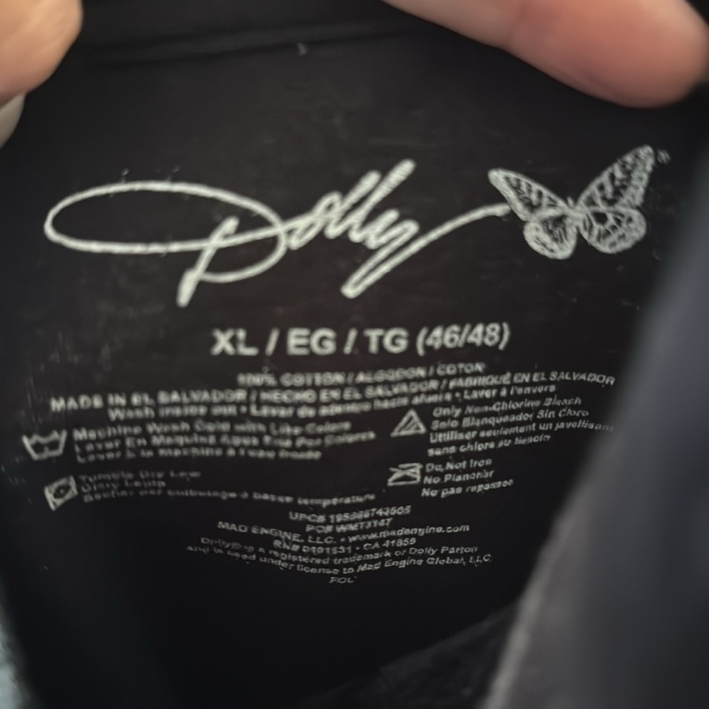 Dolly Parton T shirt black size XL - Picture 2 of 2
